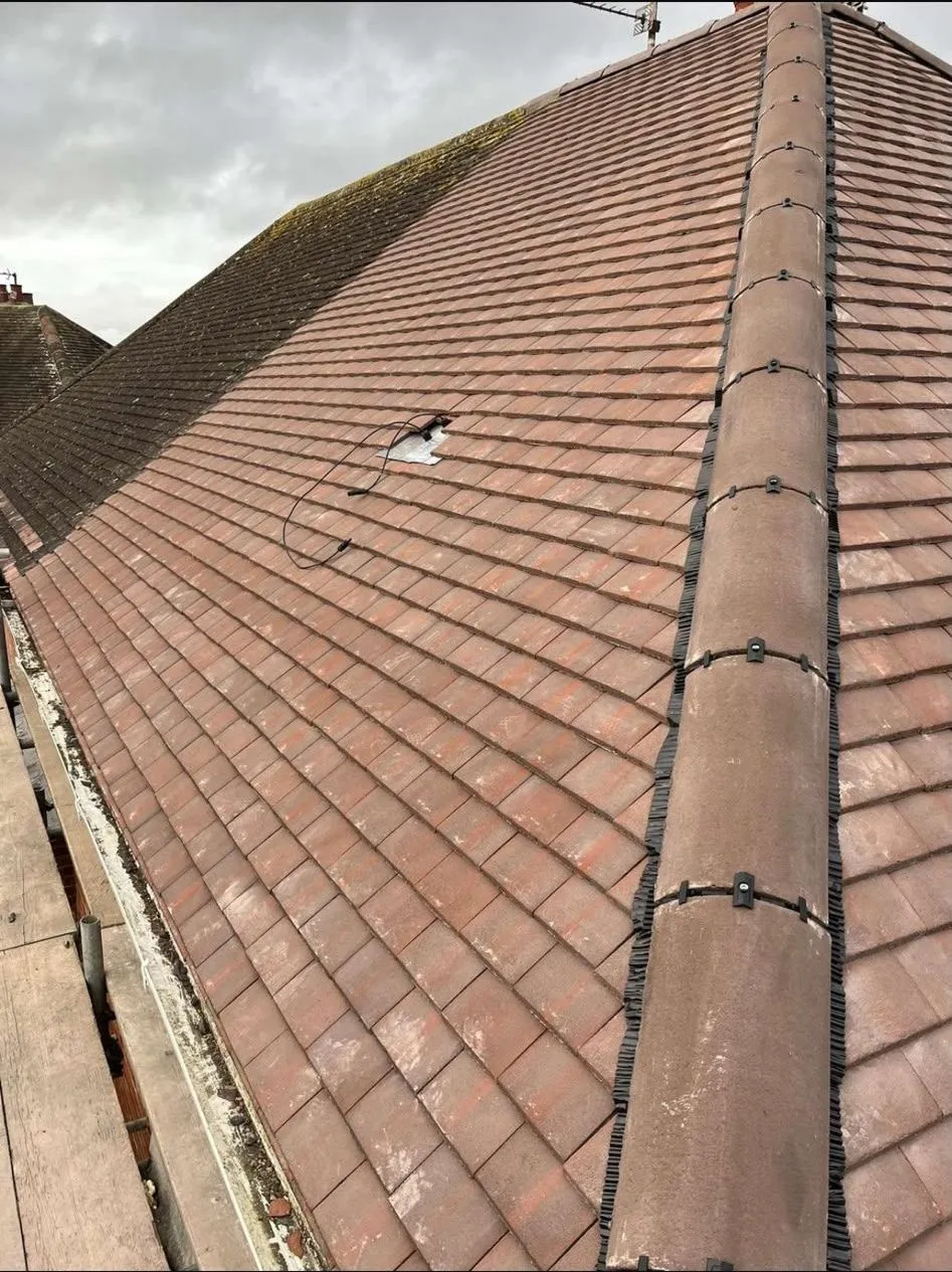 Re-tiled pitched roof completed on a recent job